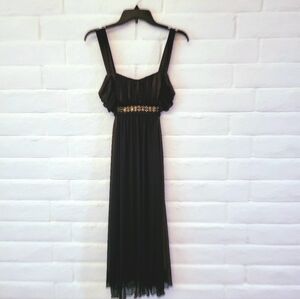 Connected Apparel Women's Black Midi Dress Size 6